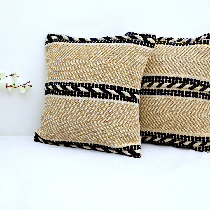 Nautical Charm Chevron Cushion - Blue Stripes