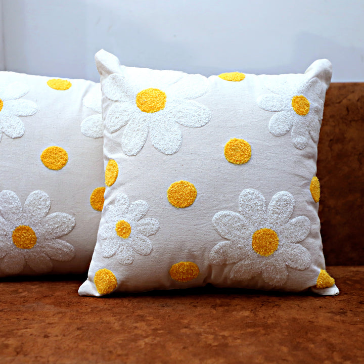 Golden Meadow Daisy Cushion - Daisies